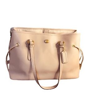 Coach Peyton Saffiano beige/nude tote. Barely worn